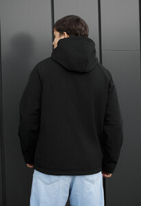 Фото - Вітро- та вологозахисна чоловіча демісезонна куртка soft shell Staff synx black - Men box