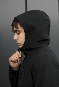 Фото - Вітро- та вологозахисна чоловіча демісезонна куртка soft shell Staff synx black - Men box