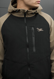 Фото - Чоловіча куртка  з вітро- та вологозахисною мембраною soft shell Staff synx black & olive - Men box