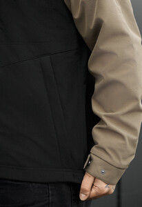 Фото - Чоловіча куртка  з вітро- та вологозахисною мембраною soft shell Staff synx black & olive - Men box