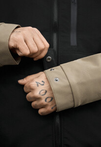 Фото - Чоловіча куртка  з вітро- та вологозахисною мембраною soft shell Staff synx black & olive - Men box