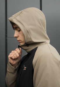 Фото - Чоловіча куртка  з вітро- та вологозахисною мембраною soft shell Staff synx black & olive - Men box