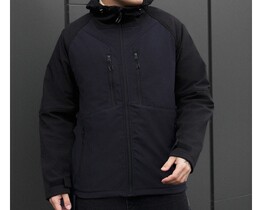 Фото - Ветро- и влагозащитная мужская куртка soft shell Staff kade navy & black - Men box