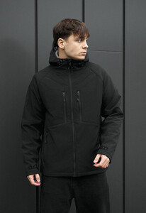 Фото - Ветро- и влагозащитная мужская куртка soft shell Staff kade black - Men box