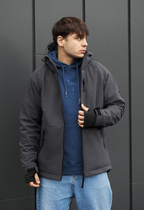 Фото - Мембранна демісезонна чоловіча куртка Staff bu soft shell kyro gray - Men box