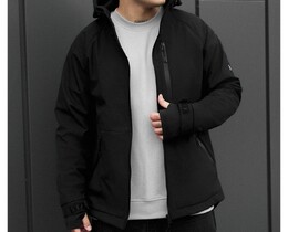 Фото - Ветро- и влагозащитная демисезонная мужская куртка Staff bu soft shell kyro black - Men box