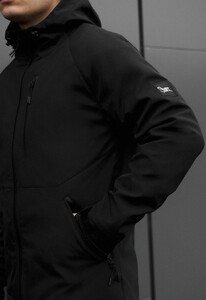 Фото - Ветро- и влагозащитная демисезонная мужская куртка Staff bu soft shell kyro black - Men box