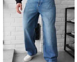 Фото - Чоловічі молодіжні якісні джинси Staff 01 blue baggy - Men box
