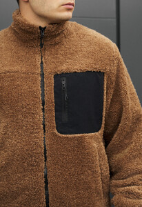 Фото - Мужская демисезонная меховая куртка Staff mo brown - Men box