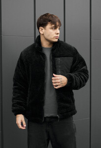 Фото - Мужская демисезонная меховая куртка Staff mo black - Men box