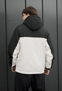 Фото - Чоловіча утеплена демісезонна куртка Staff jax black & milk - Men box