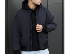 Фото - Чоловічий молодіжний бомбер Staff ion navy oversize - Men box
