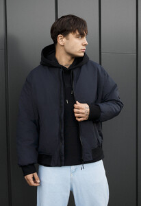 Фото - Чоловічий молодіжний бомбер Staff ion navy oversize - Men box