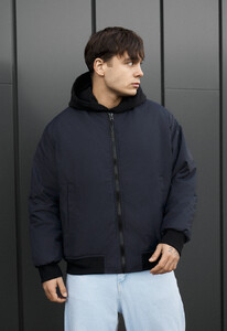 Фото - Чоловічий молодіжний бомбер Staff ion navy oversize - Men box