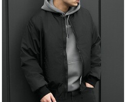 Фото - Чоловічий молодіжний бомбер Staff ion2 black oversize - Men box