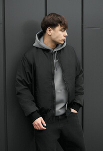 Фото - Мужской молодежный бомбер Staff ion2 black oversize - Men box