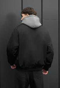 Фото - Мужской молодежный бомбер Staff ion2 black oversize - Men box