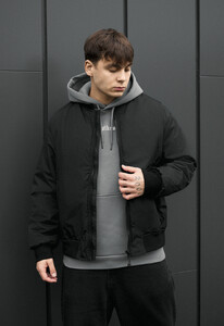 Фото - Мужской молодежный бомбер Staff ion2 black oversize - Men box