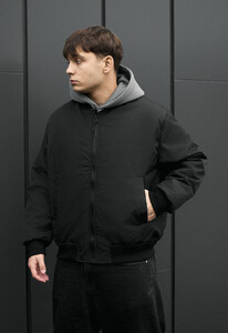 Фото - Мужской молодежный бомбер Staff ion2 black oversize - Men box