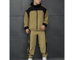 Фото - Чоловічий спортивний костюм з капюшоном Staff jan olive & black oversize - Men box
