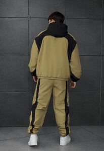 Фото - Чоловічий спортивний костюм з капюшоном Staff jan olive & black oversize - Men box