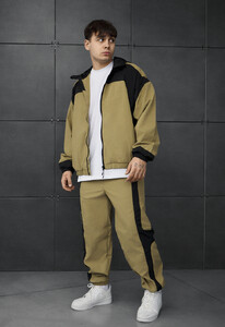 Фото - Чоловічий спортивний костюм з капюшоном Staff jan olive & black oversize - Men box