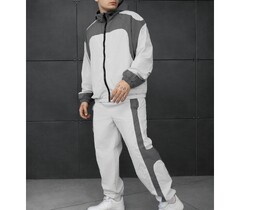 Фото - Чоловічий спортивний костюм з капюшоном Staff jan dark & light gray oversize - Men box