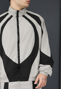 Фото - Чоловічий легкий спортивний костюм Staff dia zip black & light gray oversize - Men box