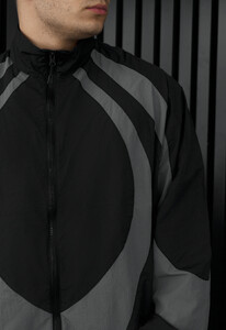 Фото - Чоловічий легкий спортивний костюм Staff dia zip black & dark gray oversize - Men box