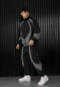 Фото - Чоловічий легкий спортивний костюм Staff dia zip black & dark gray oversize - Men box