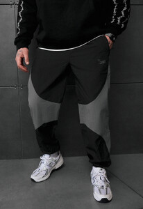 Фото - Мужские двухцветные джогеры Staff goa logo gray & black - Men box