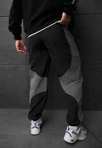 Фото - Мужские двухцветные джогеры Staff goa logo gray & black - Men box