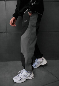 Фото - Мужские двухцветные джогеры Staff goa logo gray & black - Men box
