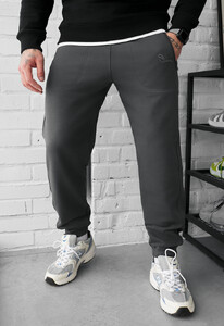 Фото - Чоловічі бавовняні спортивні штани Staff che dark gray - Men box
