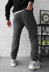 Фото - Чоловічі бавовняні спортивні штани Staff che dark gray - Men box