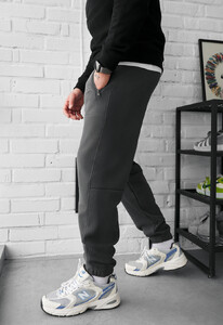 Фото - Чоловічі бавовняні спортивні штани Staff che dark gray - Men box