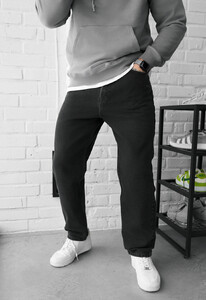 Фото - Мужские прямые джинсы Staff 19 dark gray wide leg - Men box