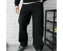 Фото - Мужские молодежные качественные джинсы Staff 01 black baggy - Men box