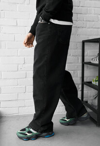 Фото - Чоловічі молодіжні якісні джинси Staff 01 black baggy - Men box