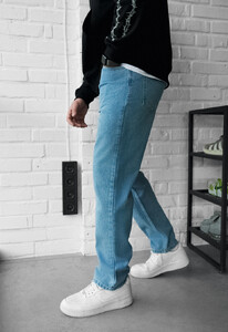 Фото - Мужские джинсы с высокой посадкой Staff 04 wide-leg light blue - Men box