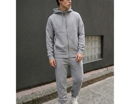 Фото - Мужской спортивный костюм с качественного хлопка Staff sh zip light gray - Men box