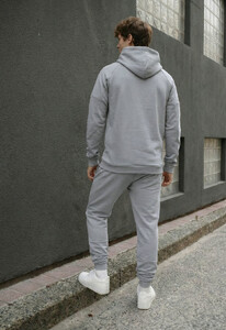 Фото - Чоловічий спортивний костюм з якісної бавовни Staff sh zip light gray - Men box