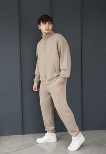 Фото - Мужской спортивный костюм из хлопка Staff pa zip light brown - Men box