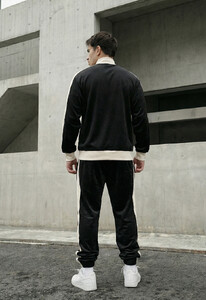 Фото - Мужской спортивный костюм из мягкой ткани Staff smi black & milk - Men box