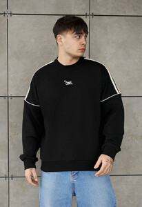Фото - Чоловічий світшот з світловідбиваючою окантовкою Staff line black reflective oversize - Men box