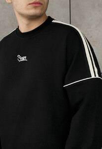 Фото - Чоловічий світшот з світловідбиваючою окантовкою Staff line black reflective oversize - Men box