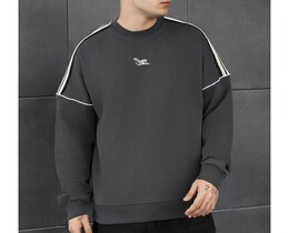 Фото - Чоловічий світшот з світловідбиваючою окантовкою Staff line dark gray reflective oversize - Men box