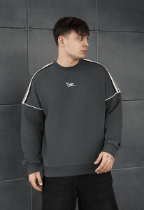 Фото - Чоловічий світшот з світловідбиваючою окантовкою Staff line dark gray reflective oversize - Men box