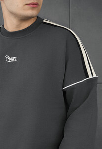 Фото - Чоловічий світшот з світловідбиваючою окантовкою Staff line dark gray reflective oversize - Men box
