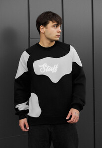Фото - Мужской утепленный свитшот Staff ws black & light gray oversize fleece - Men box